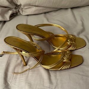 Imagine by Vince Camuto Gold Strappy Heel
